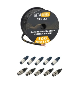 Hepa Merz Connection Paket-7 Mikrofon Kablosu XLR Konnektör Paketi