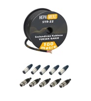 Hepa Merz Connection Paket-7 Mikrofon Kablosu XLR Konnektör Paketi