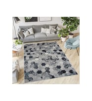 Rovigo Home Dijital Baskı Yıkanabilir Kaymaz Taban Salon Halısı RVG1865-SD162 (Gri)