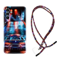Samsung A23 A31 A32 A50 A51 A52 A53 A70 Kılıf Boyun Asklı Rasta Silikon Neon Cars 1724