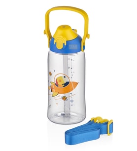 730ml Çocuk Tritan Su Matarası, Askılı ve Pipetsiz veya Pipetli seçenekle