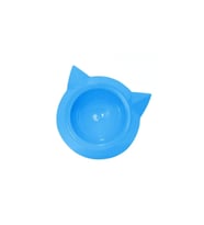 Plastik Tekli Kedi Mama ve Su Kabı - Mavi