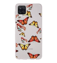 PrintiFy Samsung Galaxy A12 ile Uyumlu 1mm Slim Fit Water Color 2 Baskılı Şeffaf  Kılıf