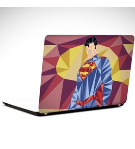 Süperman Low Poly Laptop Sticker 15.4 inch (37X26CM)