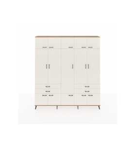 Arges Gardrop 11 Raflı 4 Çekmeceli 2 Askılı 220x30x243 Çam-Aytaşı