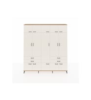 Arges Gardrop 11 Raflı 4 Çekmeceli 2 Askılı 220x30x243 Çam-Aytaşı