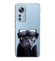 PrintiFy Xiaomi Mi 12 Pro ile Uyumlu 1mm Slim Fit Köpek 3 050f Baskılı Şeffaf  Kılıf