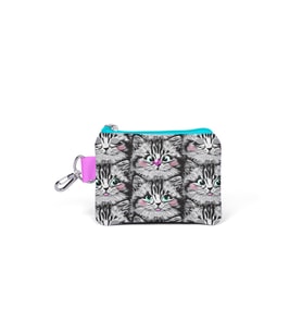 Coral High Gri Kedi Desenli Bozuk Para Çantası 21907
