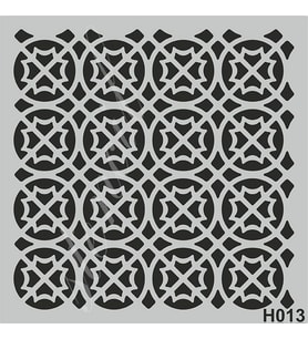 H013 Stencil Boyama Şablonu 25x25 cm. 