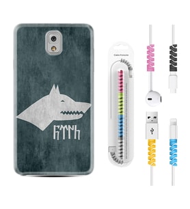 Samsung Note 3 4 5 8 9 20 Ultra 10 Lite Kılıf Kablo Koruma Spiral Silikon Göktürk 2 1411