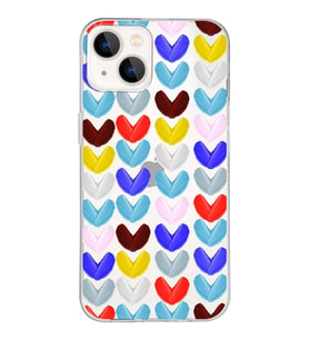PrintiFy Apple  iPhone 13 Mini ile Uyumlu 1mm Slim Fit Water Color 1 Baskılı Şeffaf  Kılıf