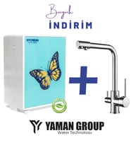 SÜPER KAMPANYA! Hyundai Hw-100 Up Su Arıtma Cihazı +  Su Arıtma Cihazı için 3 Yollu Bataryalı Musluk