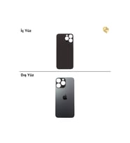 iPhone 13 Pro Max Grafit Renk Arka Kapak Arka Cam Batarya Kapağı Lazer Kesim Kapak Pil Kapağı