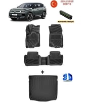 Citroen C5 Aircross (1.2 MHEV) 2025 Sonrası Uyumlu 3D Havuzlu Paspas ve ÜST Bagaj Havuzu Seti ASMA KOKU VE NUMARATÖR HEDİYELİ