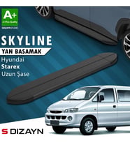 S-Dizayn Hyundai H-1 Starex Uzun Şase Skyline Siyah Yan Basamak 213 Cm 1998-2007 A+ Kalite