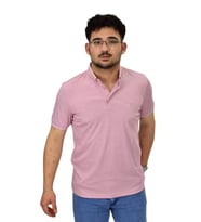 Erkek Polo Yaka Merserize Tişört 1000 BGL-ST04532 (Pembe)