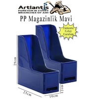 Mavi Magazinlik Demonte Plastik 2 Adet Plastik Kutu Klasörü Magazinlik A4 Dosya ve Masa Düzenleyici Sınıf Ev Ofis