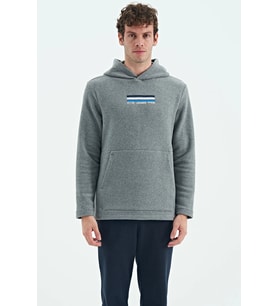 Tommy Life Erkek Kapşonlu Sweat Antrasit ART-88301