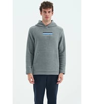 Tommy Life Erkek Kapşonlu Sweat Antrasit ART-88301