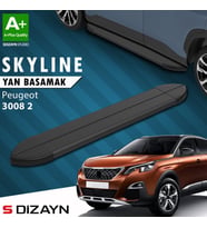 S-Dizayn Peugeot 3008 2 Skyline Siyah Yan Basamak 183 Cm 2016-2023 A+ Kalite