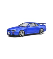 1:18 SOLIDO NISSAN GT-R R34 DIECAST MODEL ARABA ( ÖZEL PLAKA ) (Mavi)