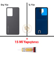 General Mobile Yapıştırıcı 24 Pro Gri Yapıştırıcı B-7000 Yapıştırıcı Arka Kapak Arka Cam Batarya Kapağı Lazer Kesim Kapak Pil Kapağı Back Cover