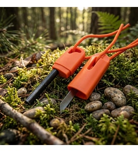 Knivox Magnezyum Çubuğu Ateş Başlatıcı - Kamp Ve Survival Tipi Su Geçirmez Magnezyum Taşı Seti