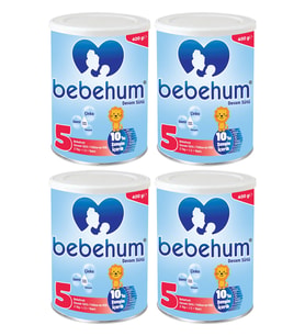 Bebehum 5 Numara Teneke Devam Sütü 2 Yaş+ 400 gr x 4 Adet