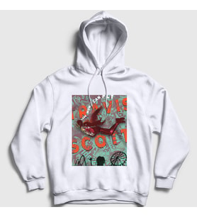 Presmono Unisex Beyaz Fly Astroworld Travis Scott Kapüşonlu Sweatshirt 42481tt