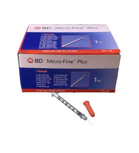 Bd Micro-Fine Plus 1ml Enjektör 0,30mm x 8mm (30G) 100 Adet 1 Kutu
