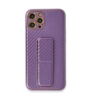 İphone 12 Pro Kılıf Co Karbon Standlı Kapak - Mor