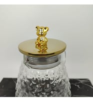 Buble Ayıcıklı Krom Metal Kapaklı Contalı Süzgeçli Borosilikat Sürahi – 1.8 LT. (Sarı)