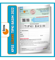 2022 TEMMUZ KPSS LİSANS ÖSYM Tıpkı Basım Çıkmış Soru Türkiye Geneli Dijital Çözü (Beyaz)