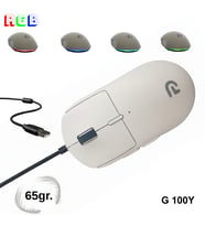 Trio - G100Y RGB Mouse – USB Kablolu Mouse (Beyaz)