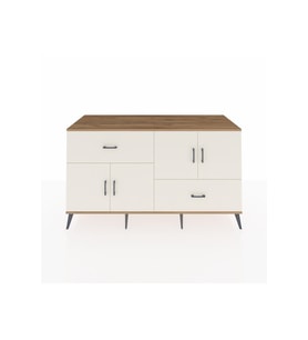 Kronos Konsol 3 Raflı 2 Çekmeceli 4 Kapaklı 176x59x99 Çam-Aytaşı