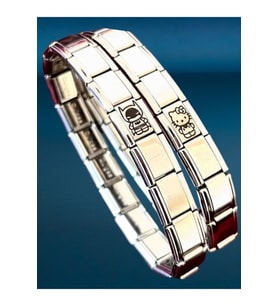 Italyan Charm Çelik Çift Bilekliği Batman Ve Hello Kitty KUTULU HEDİYE NOTU YAZILIR 2 ADET