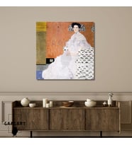 Kare Kanvas Tablo Ünlü Eserler Gustav Klimt Fritza Riedler Portresi
