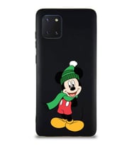 Samsung Galaxy Note 10 Lite Soft Premier Kapak Mickey Mouse-G Tasarımlı Silikon Kılıf - Siyah (Şeffaf)