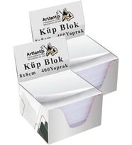 Küp Blok Not Kağıdı 2 Paket 8x8 cm Beyaz Küp Not Kağıdı Kare Kağıt Beyaz Boş Kağıt 400 Yaprak Hatırlatma Ofis