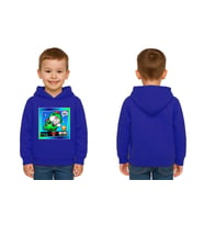 Unisex  Baskılı brawl stars Çocuk Swaetshirt Kapüşonlu 3 İplik Şardonlu (SAKS MAVI)