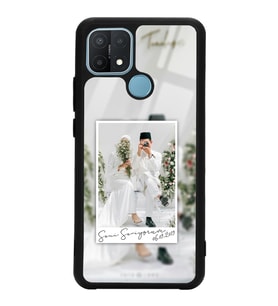 Oppo A15 - A15s Uyumlu Notlu Polaroid Çerçeve Tasarımlı Glossy Telefon Kılıfı