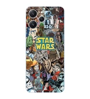 Xiaomi Redmi 12 Uyumlu Uyumlu Star Wars Kolaj Tasarımlı Şeffaf Telefon Kılıfı