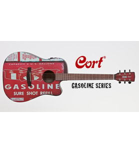 CORT GASOLINE2BKS ELEKTRO AKUSTİK GİTAR, SİYAH SATİN