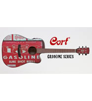 CORT GASOLINE2BKS ELEKTRO AKUSTİK GİTAR, SİYAH SATİN