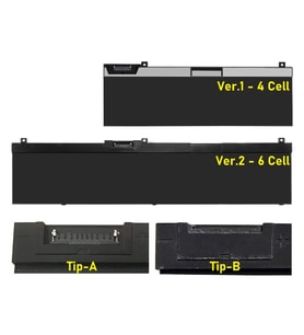 Dell FY2VW, 0FY2VW Batarya Pil RETRO V1 (4 Cell) Tip-A