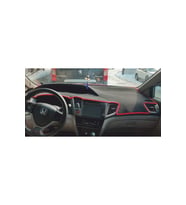 2011-2014 Modellerine Uygun Honda Civic Fb7 Torpido Koruma Halısı Siyah Kenar Renk Siyah