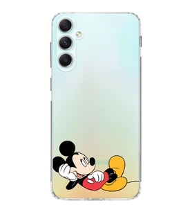 Samsung Galaxy A34  Kamera korumalı Kapak Mickey Mouse Tasarımlı  Şeffaf Kılıf