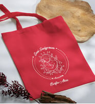 BK Gift Kişiye Özel İsimli Anneler Günü Tasarımlı Kırmızı Kumaş Bez Çanta, Baskılı Omuz Çantası, Alışveriş Çantası, Anneler Günü Hediyesi, Anneye Hediye-8