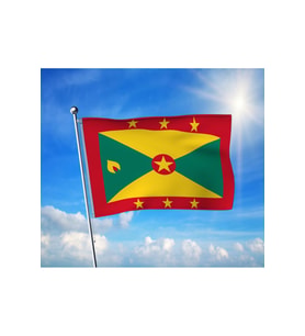 Grenada Bayrağı Premium Raşel Kumaş 70x105 cm