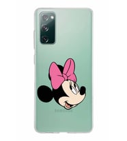 Samsung Galaxy S20 FE Kapak Minnie Mouse Tasarımlı Şeffaf Silikon Kılıf